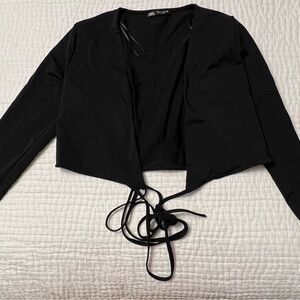 Black Zara tie top
